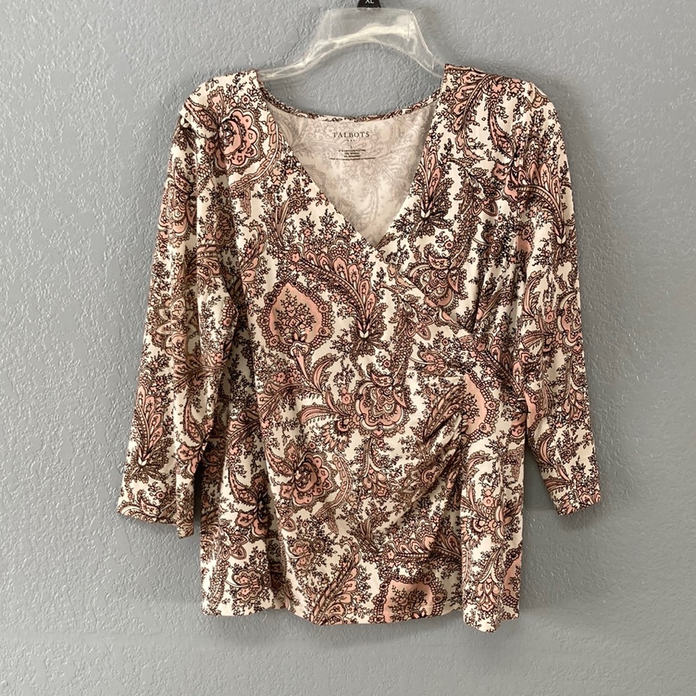 3/$15 Talbots Blouse L